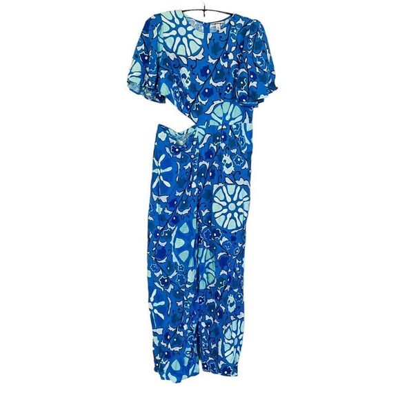 RHODE x Target Large Zinnia Floral Print Bell Sleeve Cut Out Jumpsuit Sz XXL NWT - Picture 4 of 12